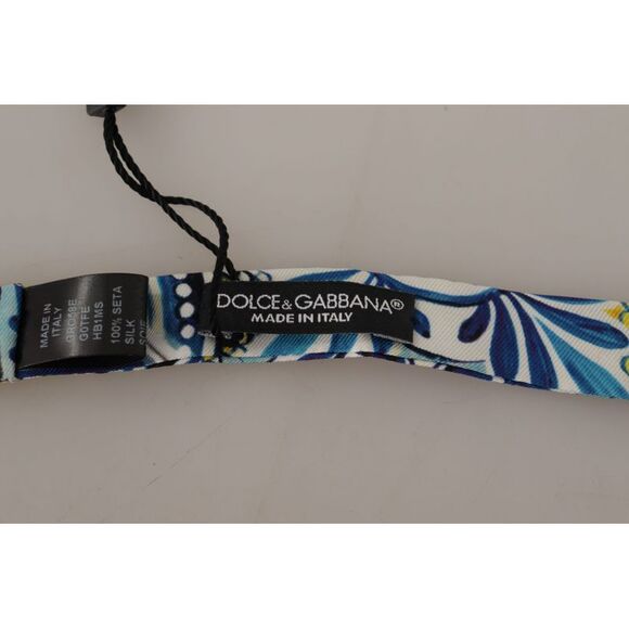 Dolce & Gabbana Majolica Print Silk Bow Men's Tie